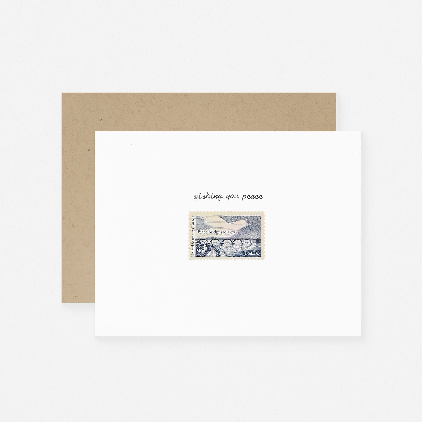 Galaxie Safari Wishing You Peace Vintage Stamp Greeting Card 