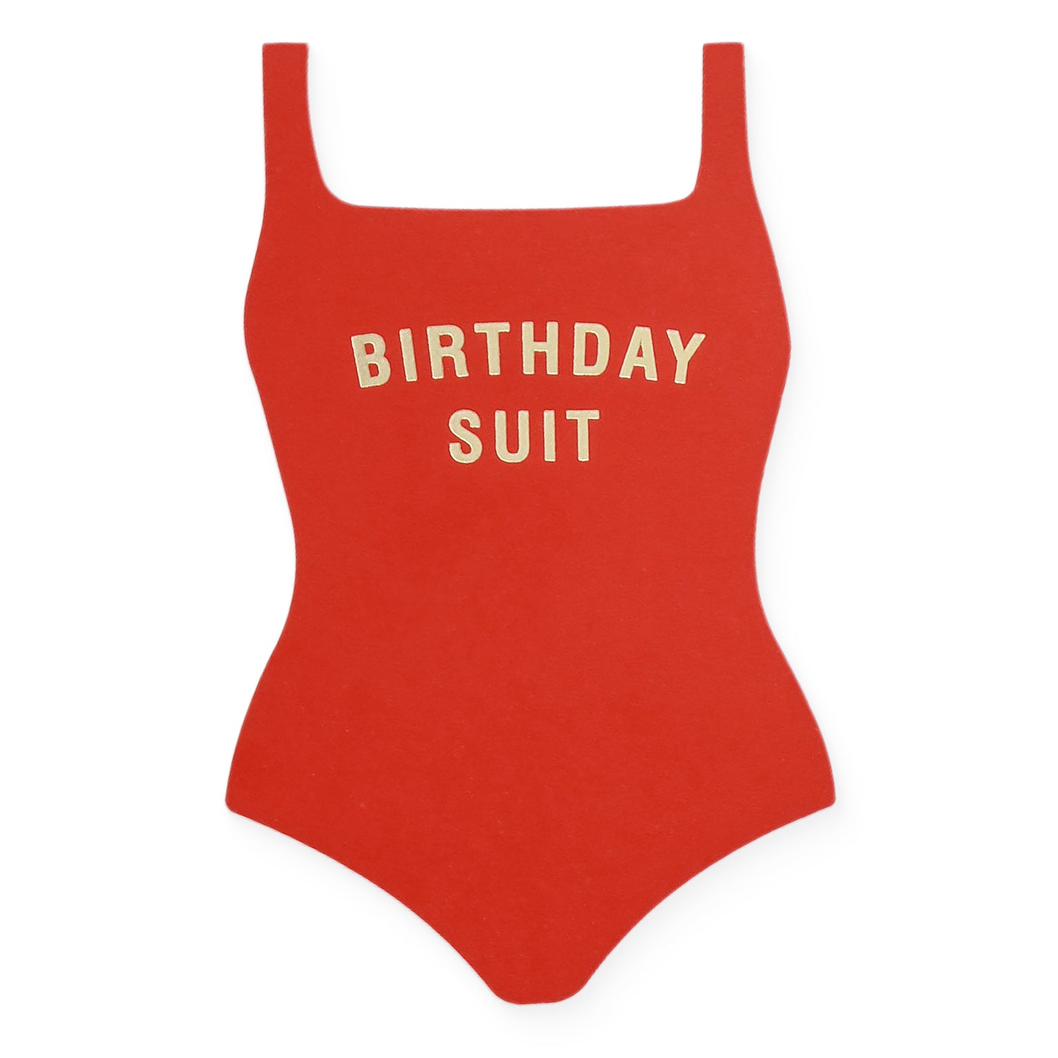 Ginger P. Designs Birthday Suit Die-Cut Greeting Card 