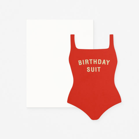 Ginger P. Designs Birthday Suit Die-Cut Greeting Card 