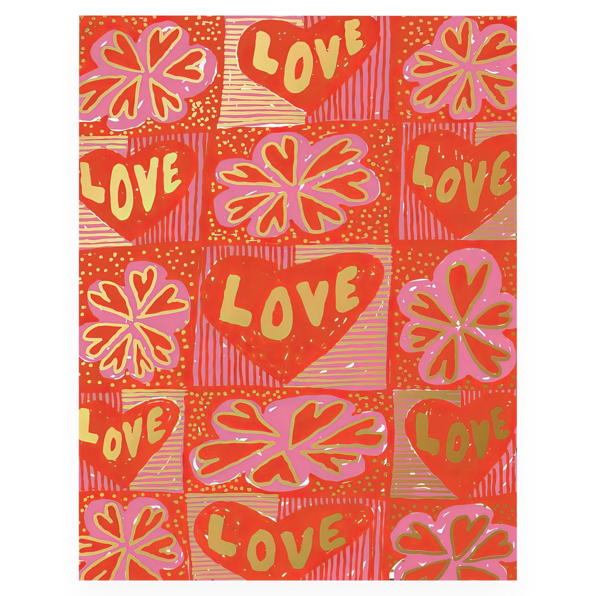 Hammerpress Love Squares Valentine's Day Card