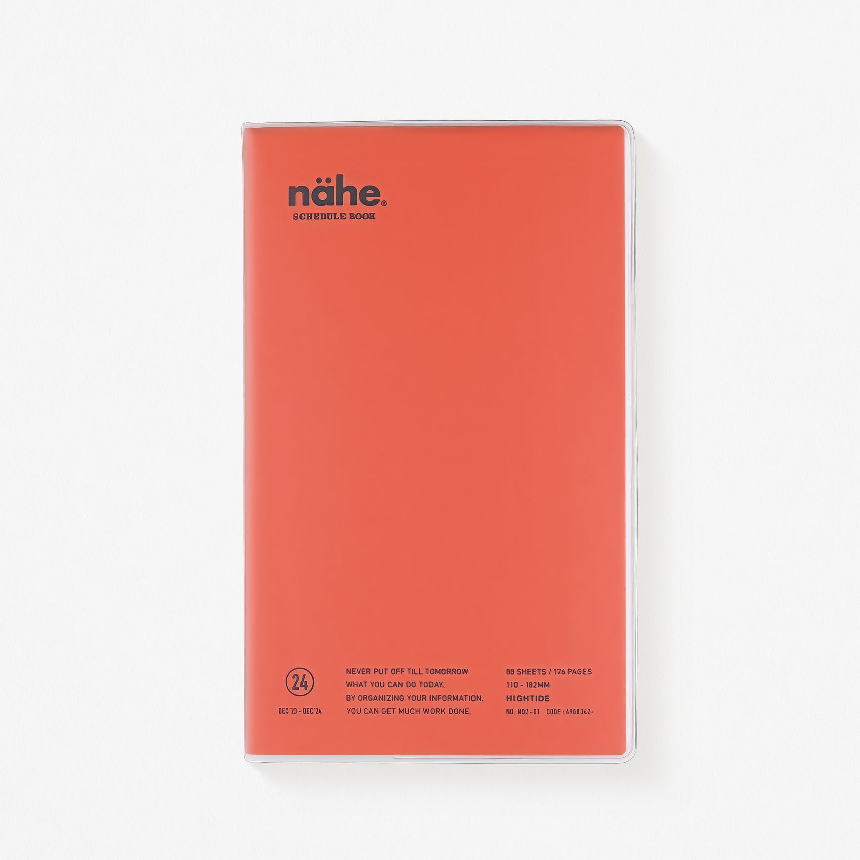 2024 Nahe B6 Slim  Monthly/Weekly Planner | Red, Blue Or Khaki