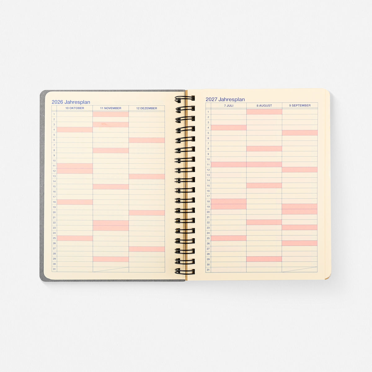 2027 Rollbahn Monthly Planner Cassette Neon Green Large