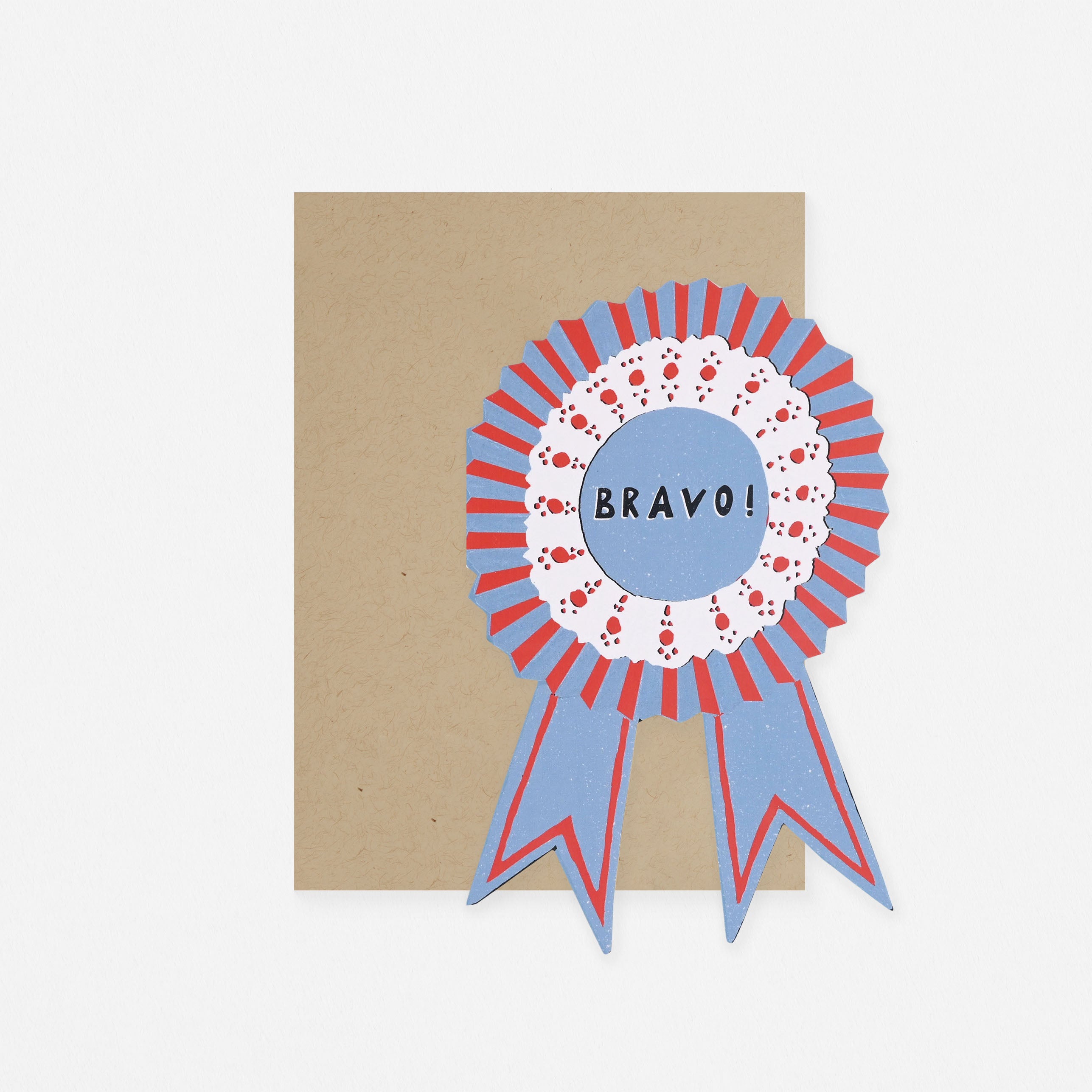Isatopia Bravo Medallion Die-Cut Greeting Card