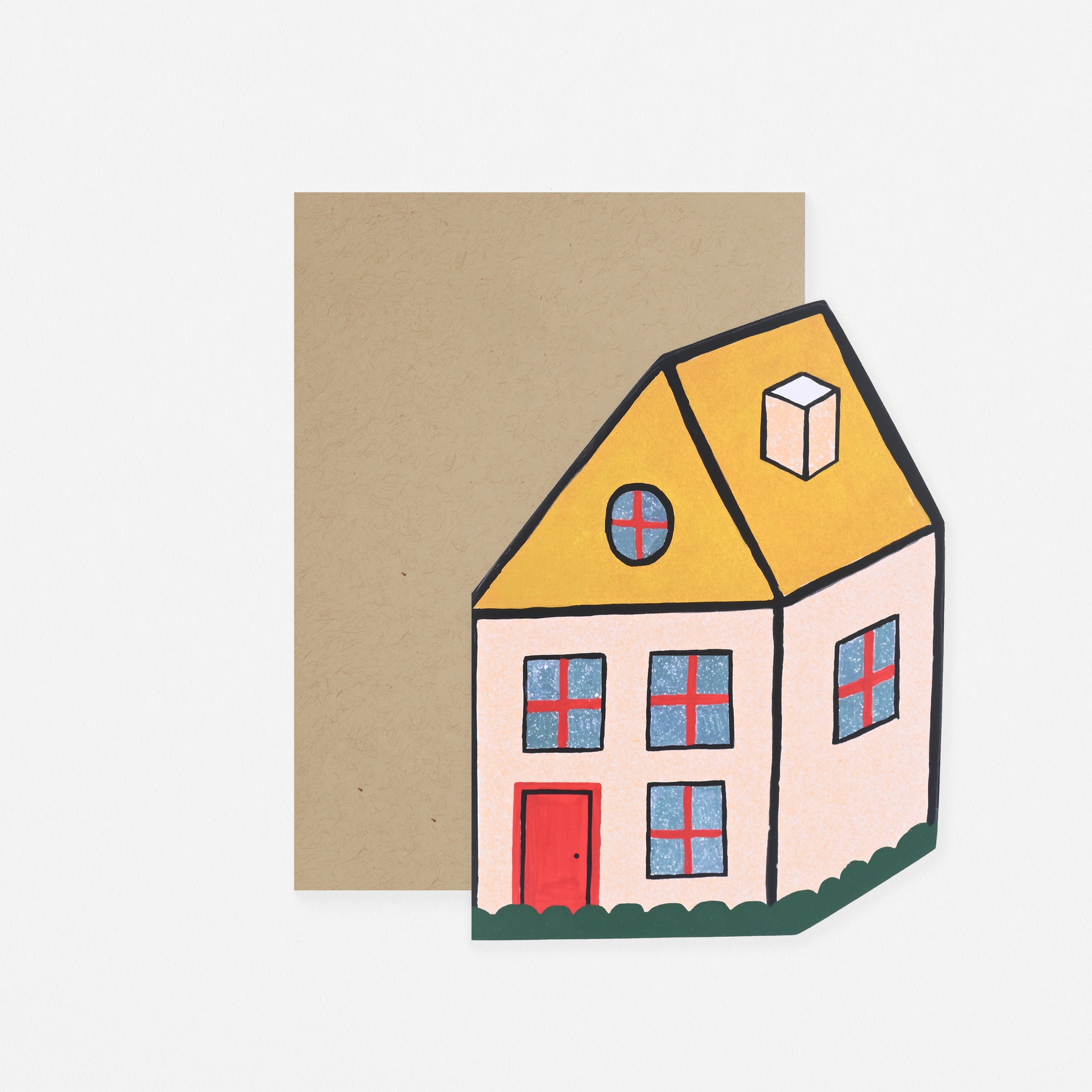 Cozy Home Die-Cut Greeting Card