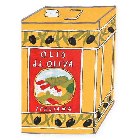 Isatopia Olive Oil Die-Cut Greeting Card