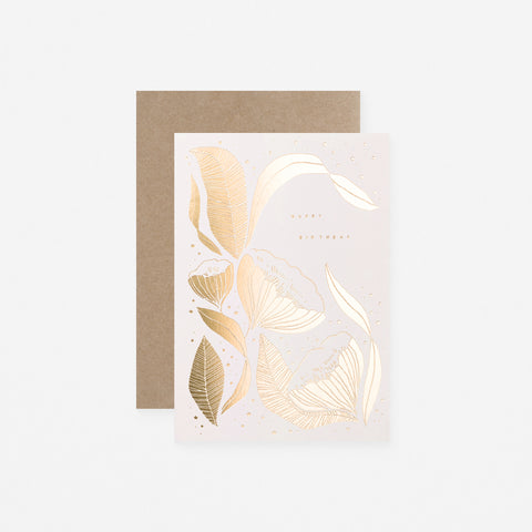 Katie Housley Gold Birthday Card