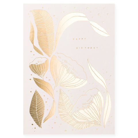 Katie Housley Gold Birthday Card