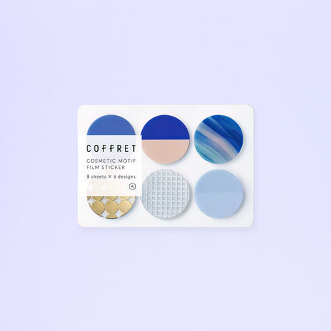 KING JIM Coffret Circle Decoration Sticker Horizon Blue