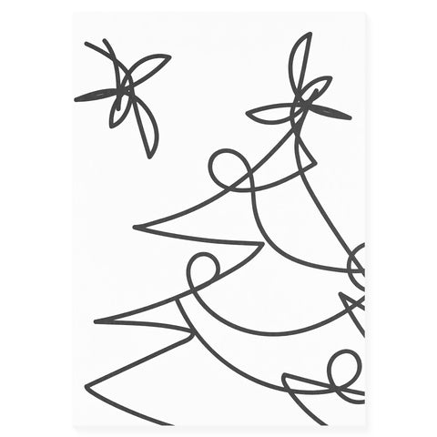 Kinshipped Trees Lines Holiday Card