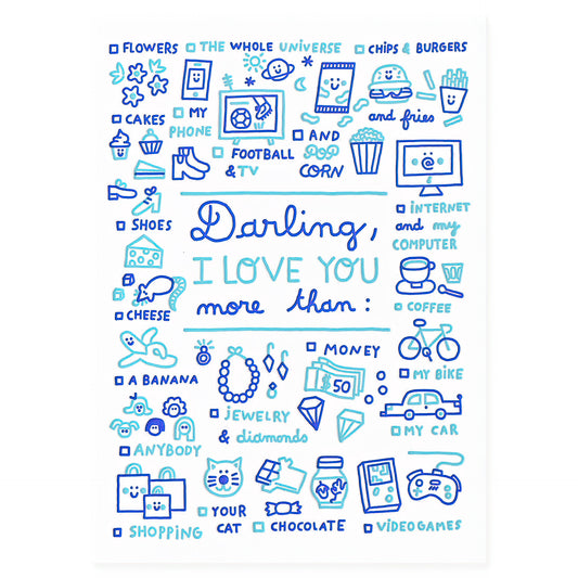 Darling I Love You More Than Greeting Card