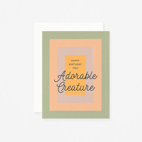 Library Design Co. Adorable Creature Birthday Card