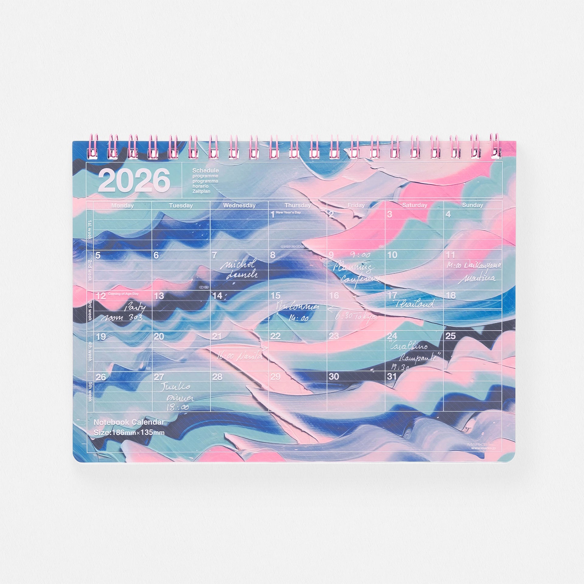 2026 Yoshiki Okamura Small Monthly Calendar | 3 Colorways