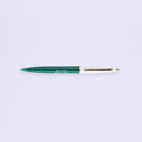 MARK'S Inc. Mark's x Anterique Ballpoint Pen | Purple + Clear Green Or Clear Forest Green + White Clear Forest Green + White