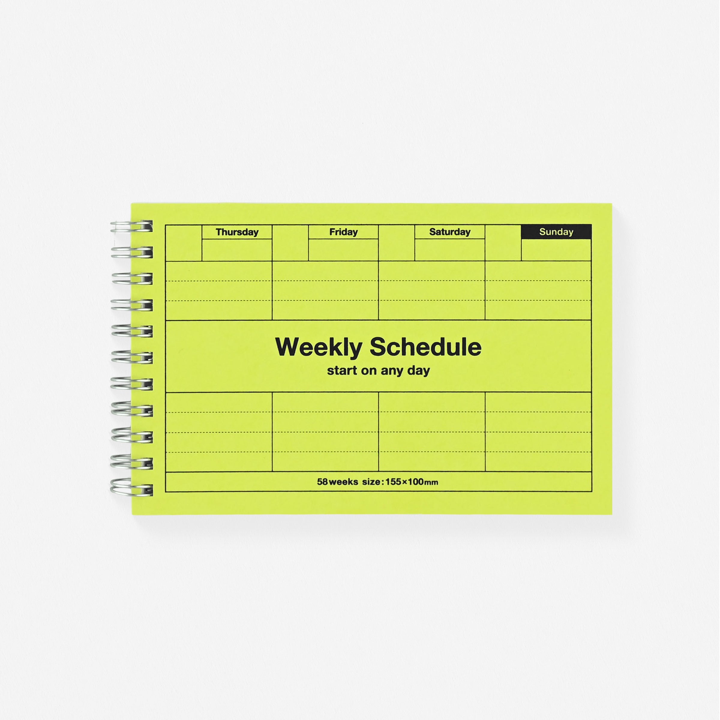 Dayfree Weekly Schedule Undated Planner | 5 Colors