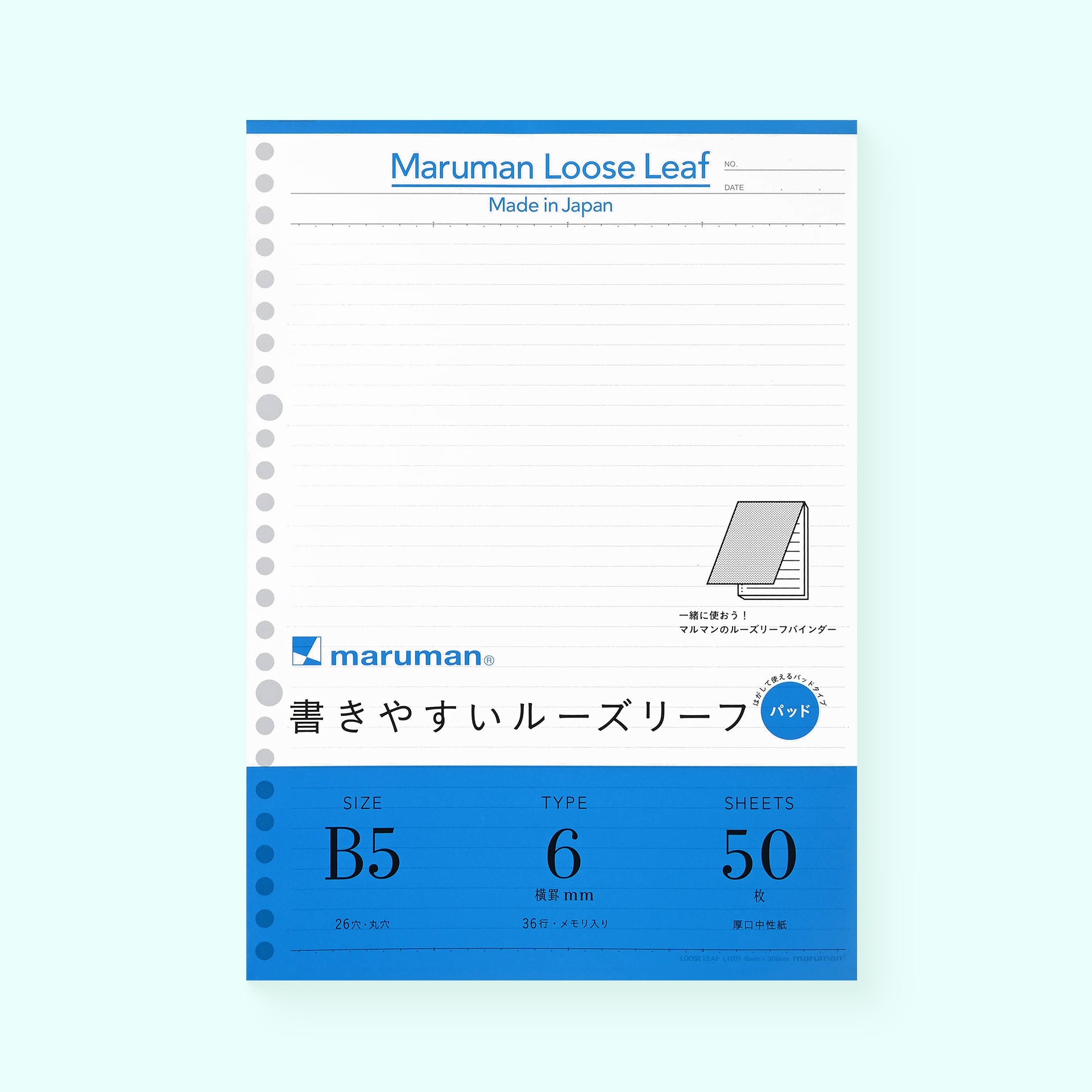 Maruman Loose Leaf "Easy To Write" Notepad B5 | Ruled or Graph Ruled