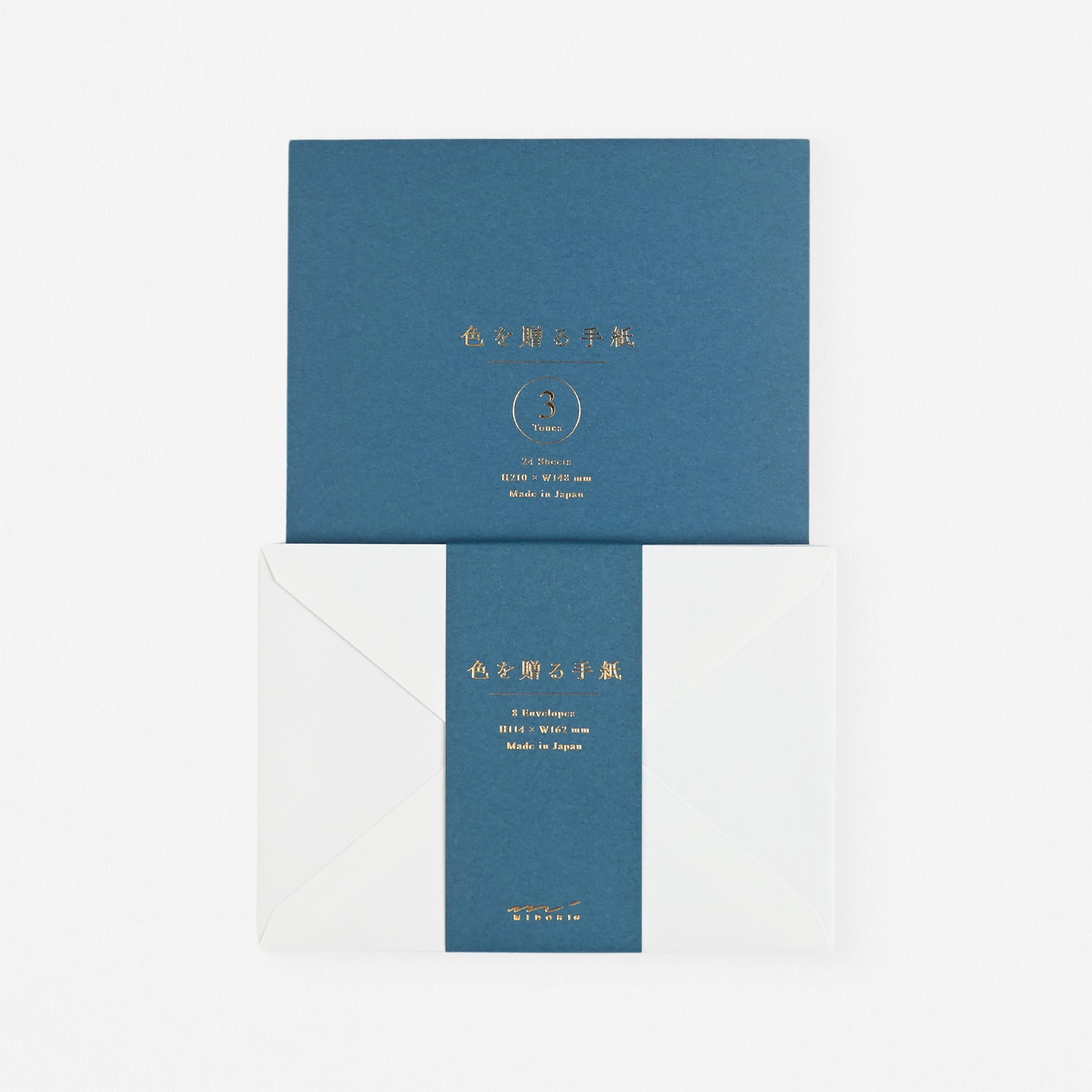 Midori Giving A Color Letter Pad And Envelopes  Blue 