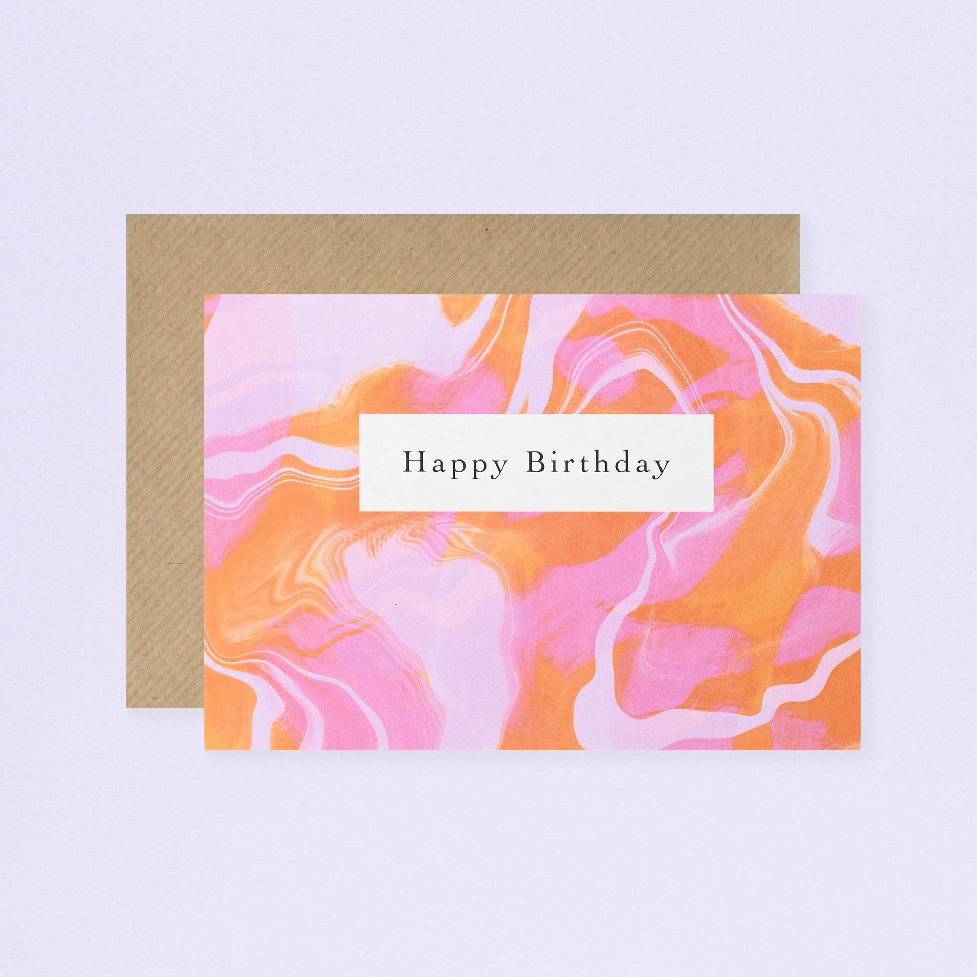 Miscellany Press Marble Multi Pink Birthday Card 