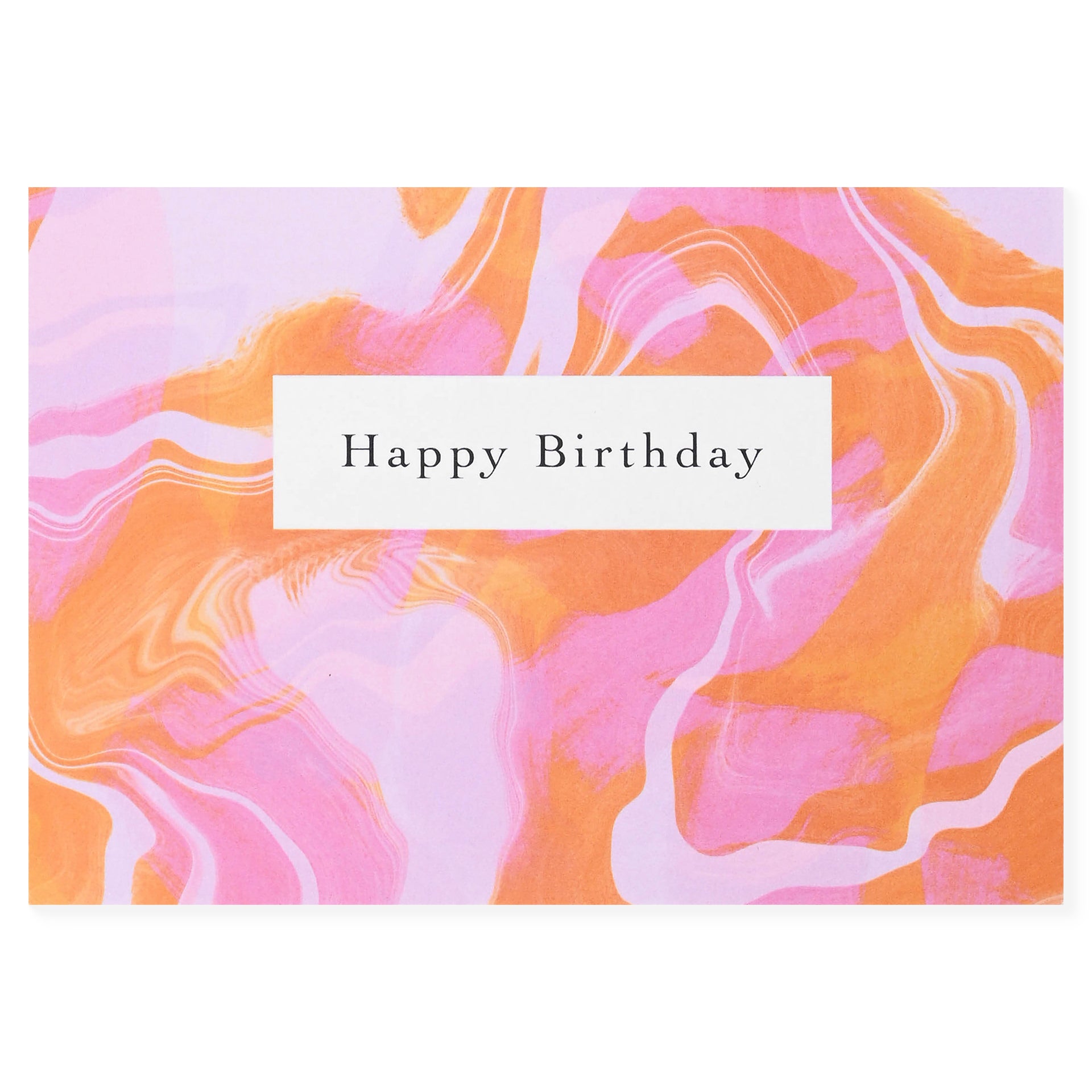 Miscellany Press Marble Multi Pink Birthday Card 
