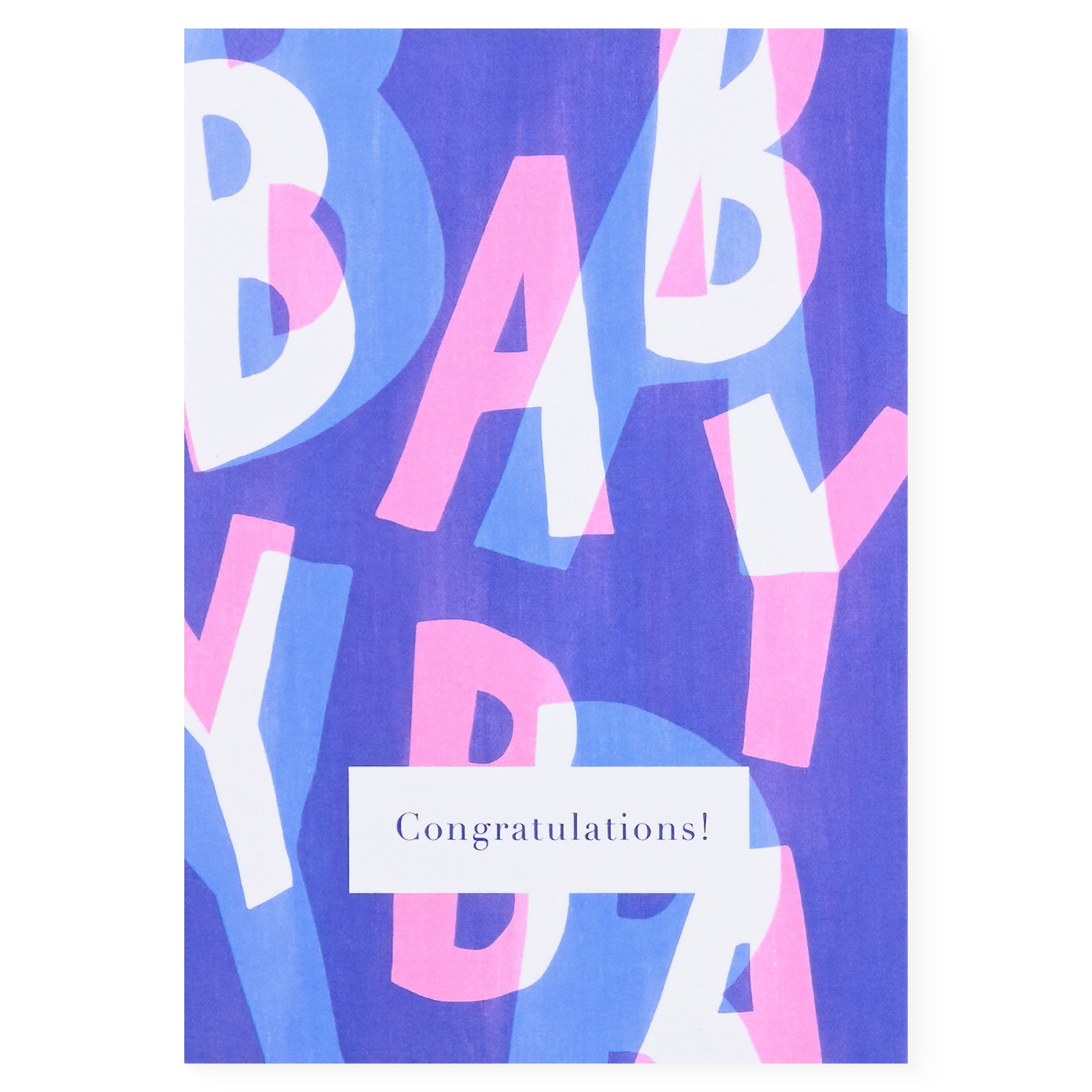 Miscellany Press New Baby Type Greeting Card 