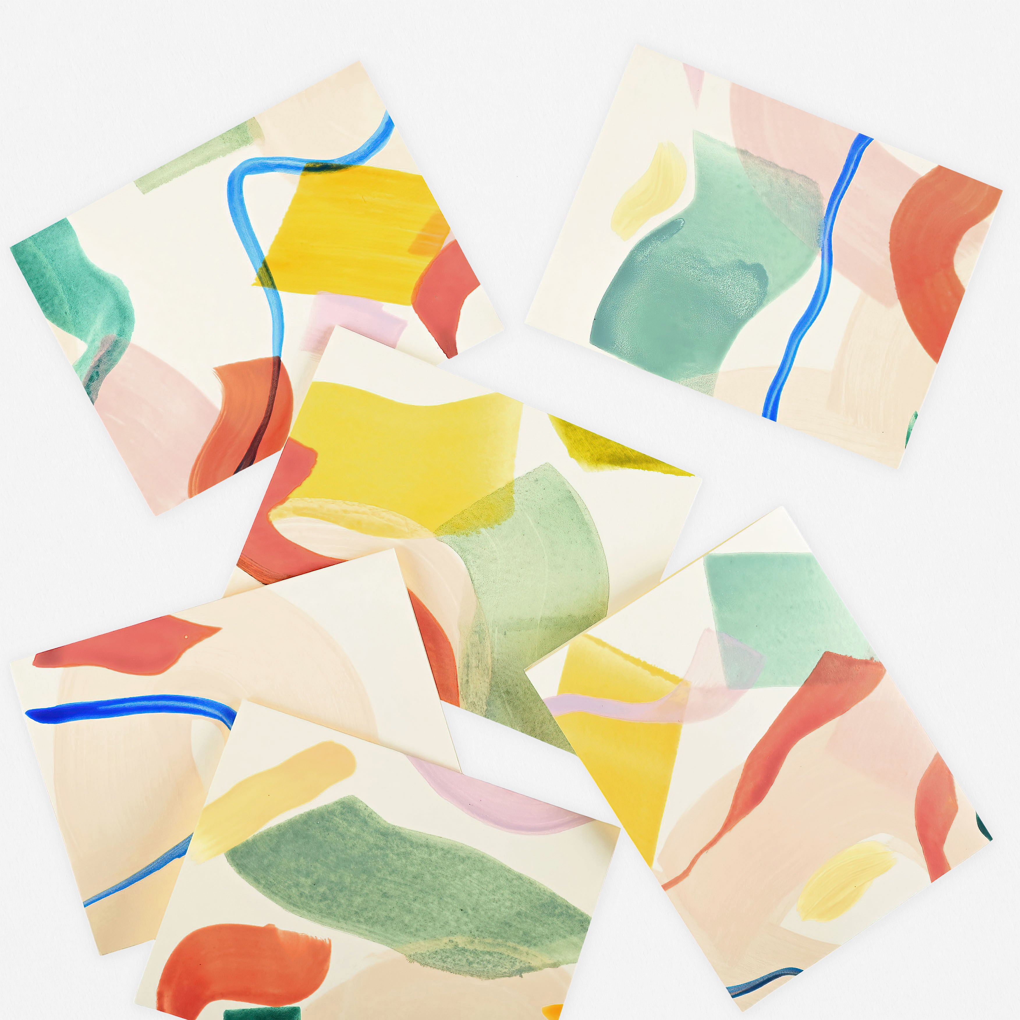 Moglea Supernova Hand-Painted Folded Note Cards Boxed