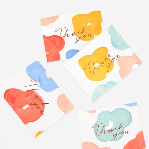 Moglea Flower Folded Thank You Cards Boxed