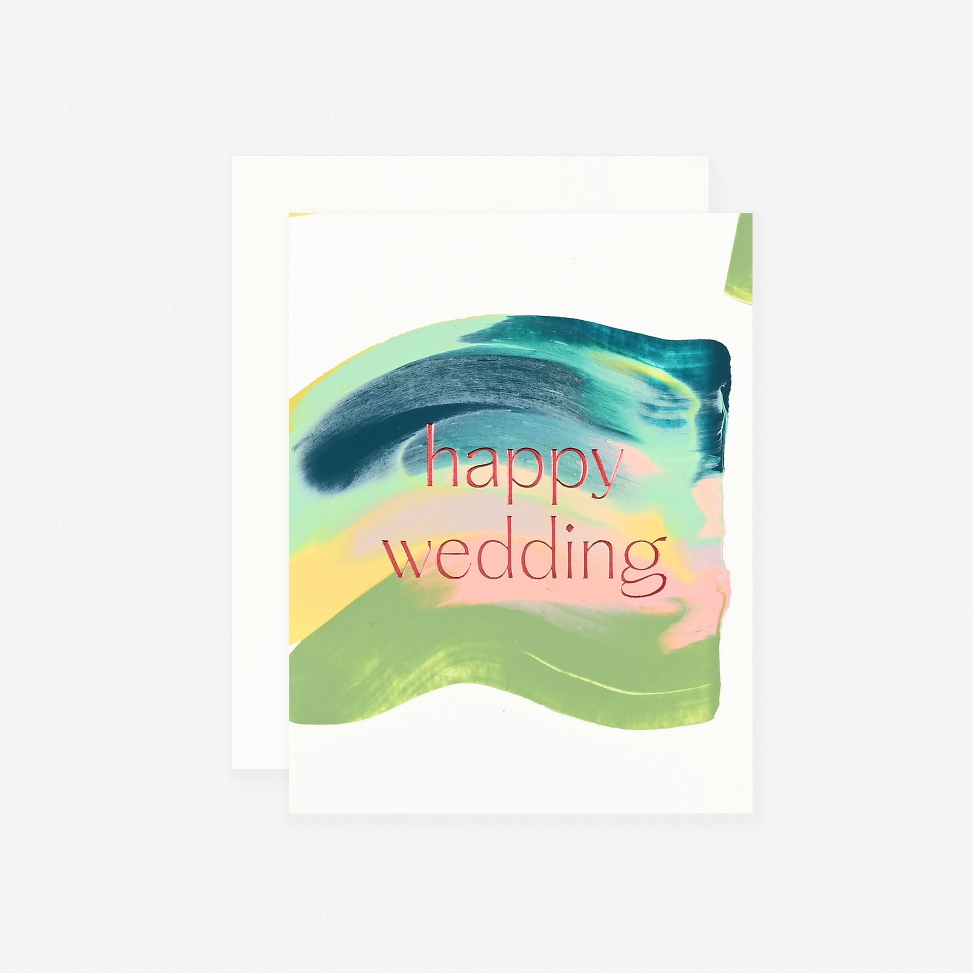 Happy Wedding Hand-Painted Greeting Card
