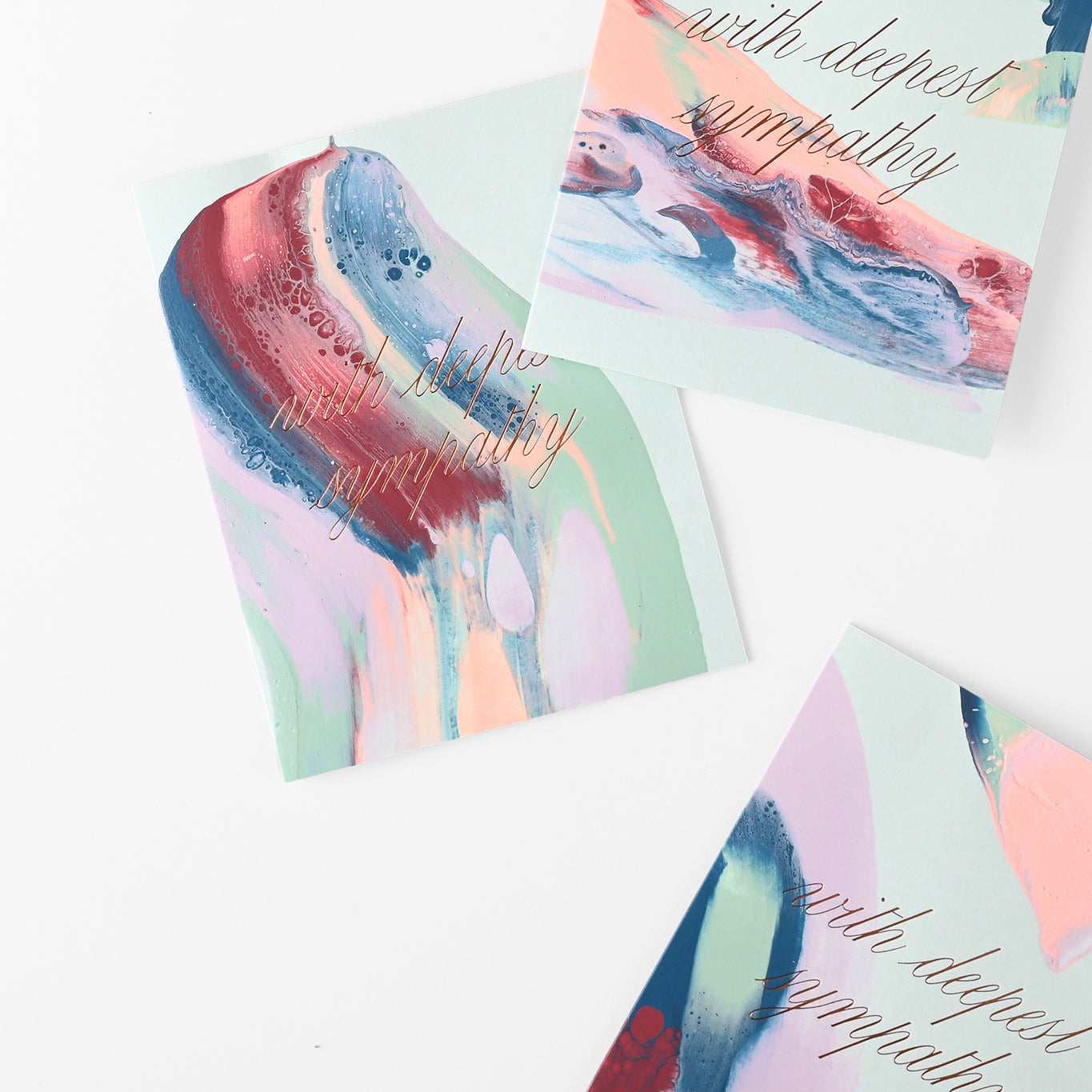 Moglea Lily Hand-Painted Sympathy Card 