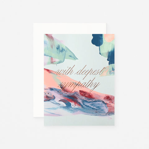 Moglea Lily Hand-Painted Sympathy Card 