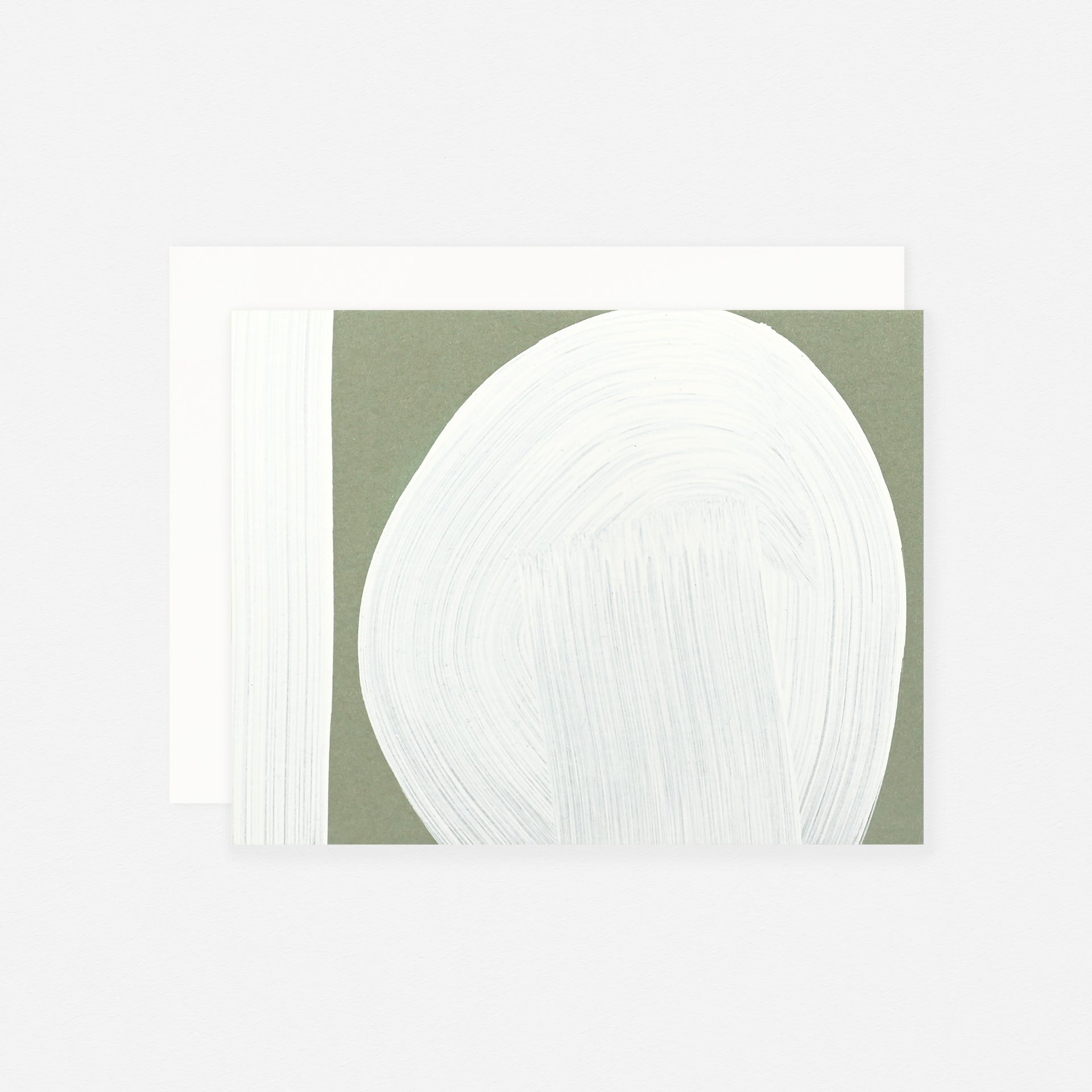 Moglea Olive Hand-Painted Folded Note Cards Boxed
