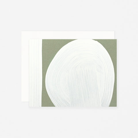 Moglea Olive Hand-Painted Folded Note Cards Boxed