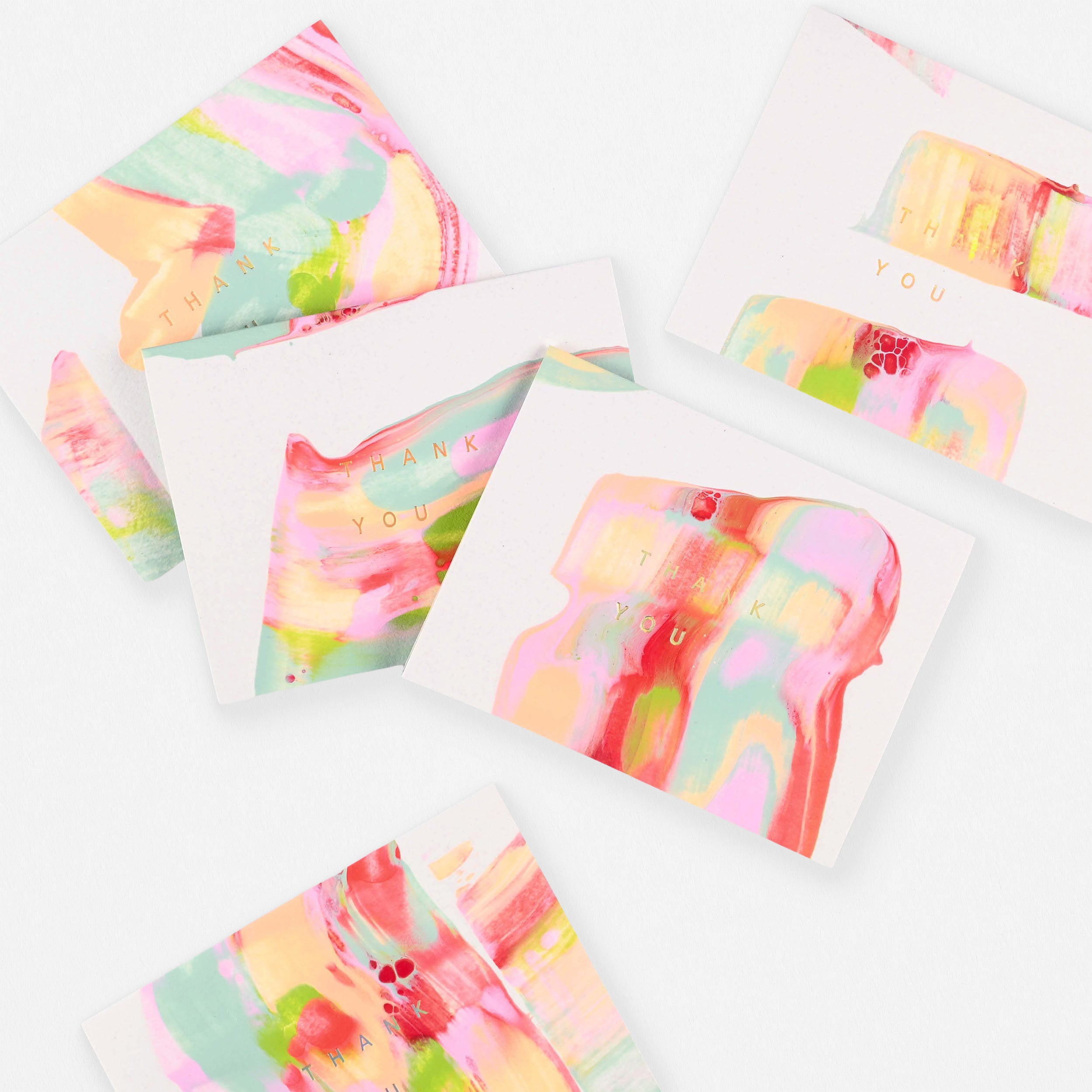 Moglea Hale Hand-Painted Folded Thank You Cards 