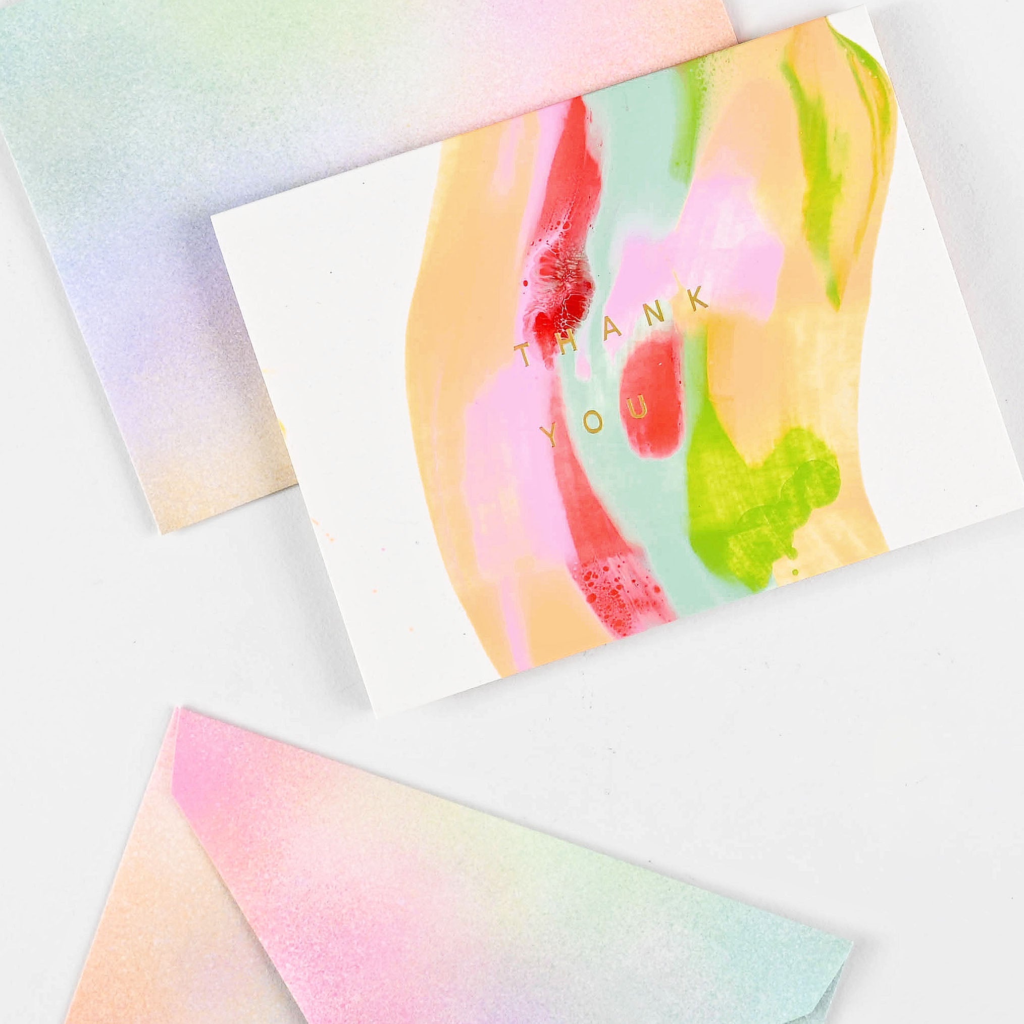 Moglea Hale Hand-Painted Folded Thank You Cards 