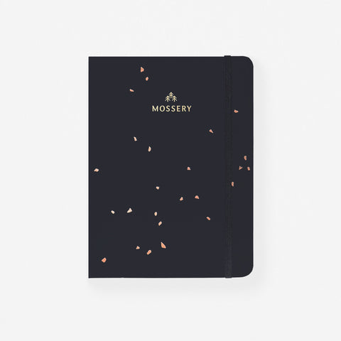 Mossery Black Speckle Refillable Notebook