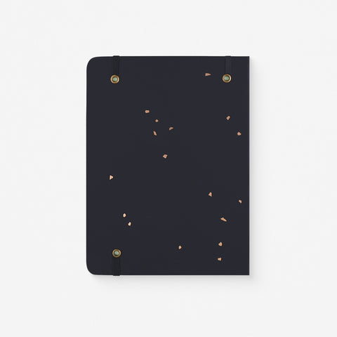 Mossery Black Speckle Refillable Notebook