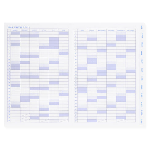 Delfonics 2025 Moglea Monthly Planner B6 Pattern A