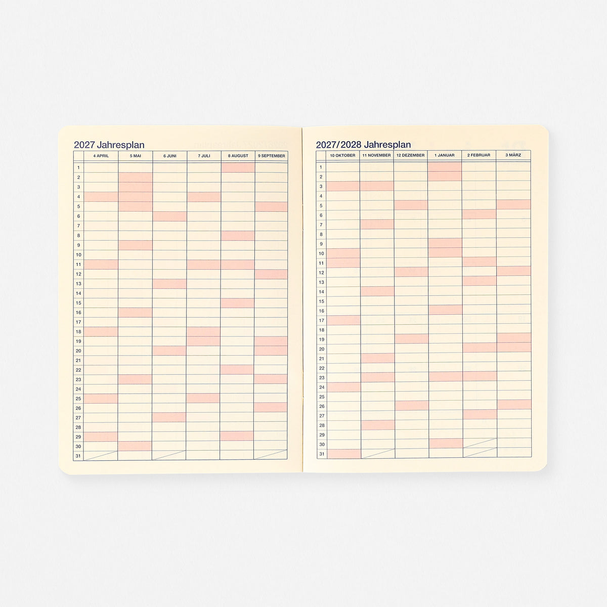 2027 Rollbahn Monthly Notebook Planner Homme Orange | 2 Sizes