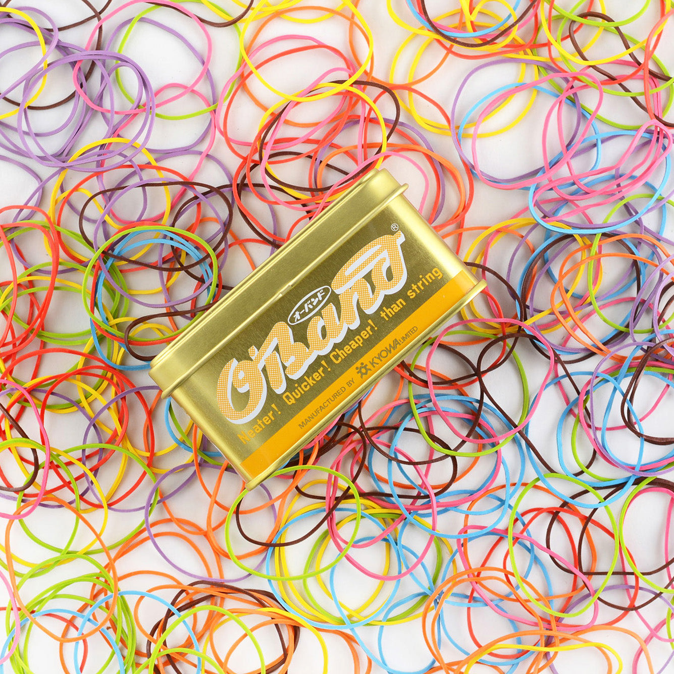 Kyowa O'Band Rainbow Rubber Bands In Tin 