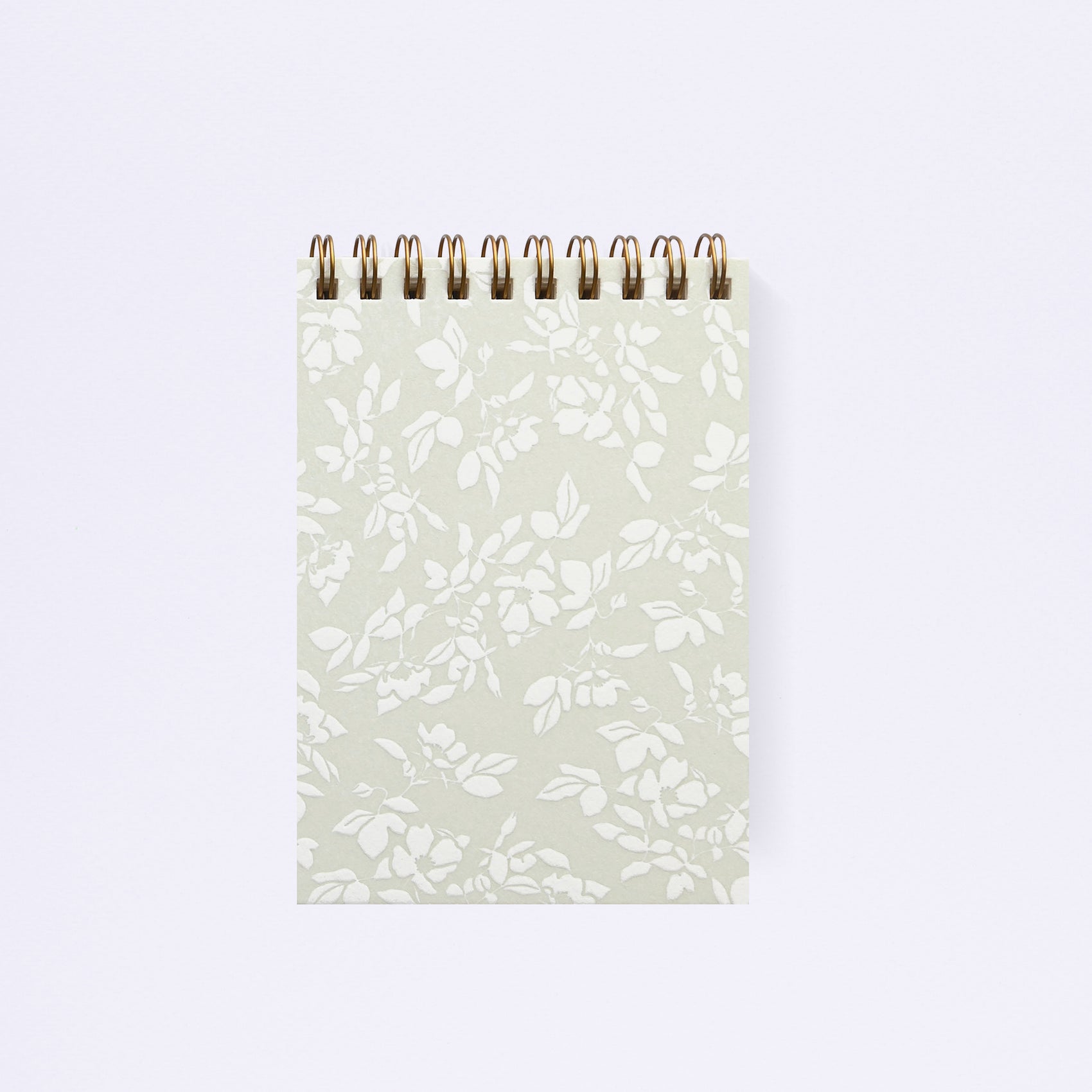 Floral Letterpress Mini Notebook | Sage Green Or Lilac
