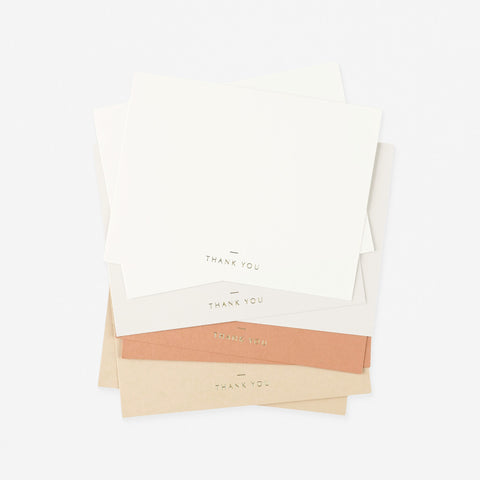 Papel & Co. Ombre Terracotta Flat Thank You Cards 