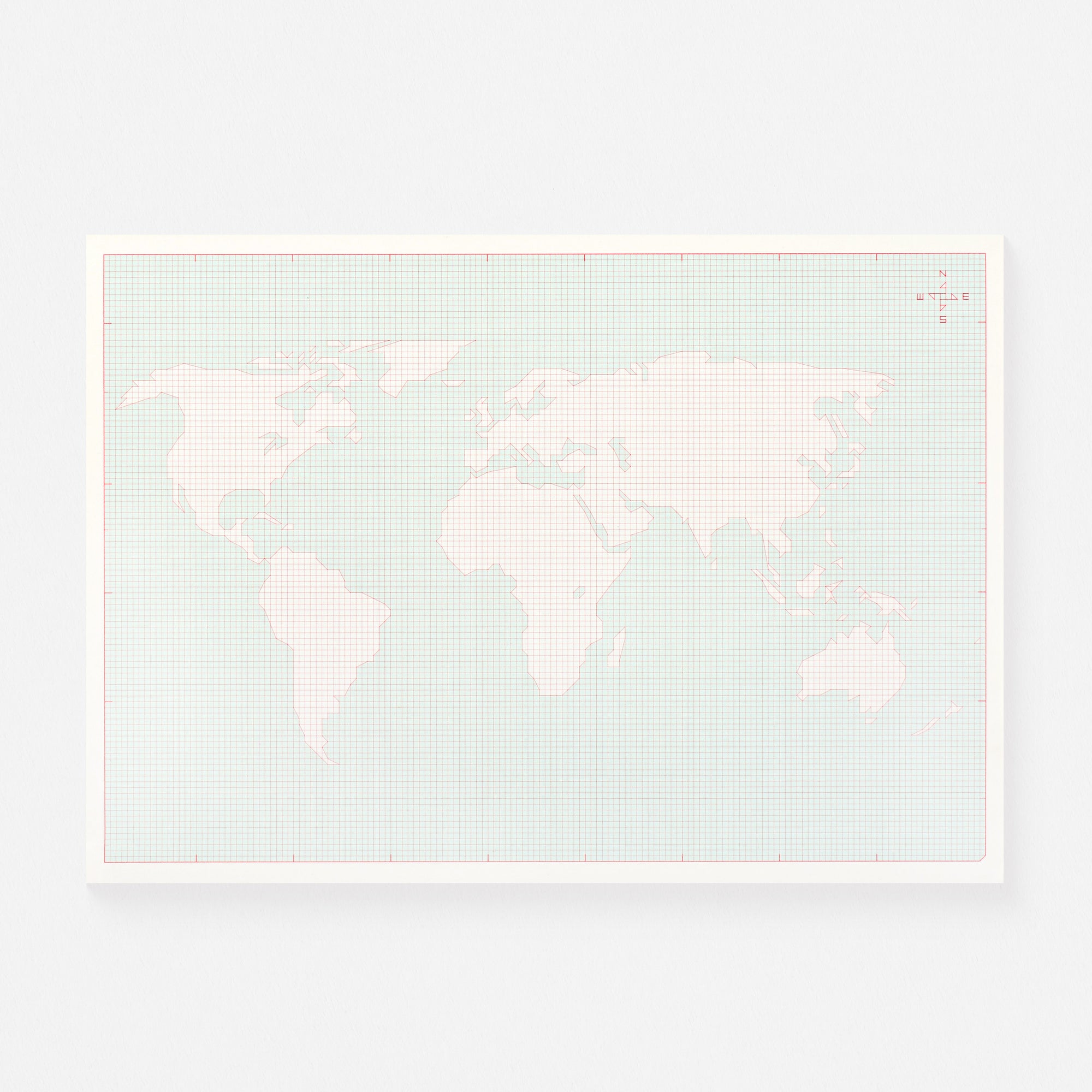 Desk Notepad World Map A4