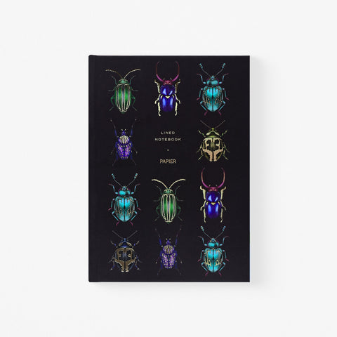 Papier Beetles Notebook Lined 