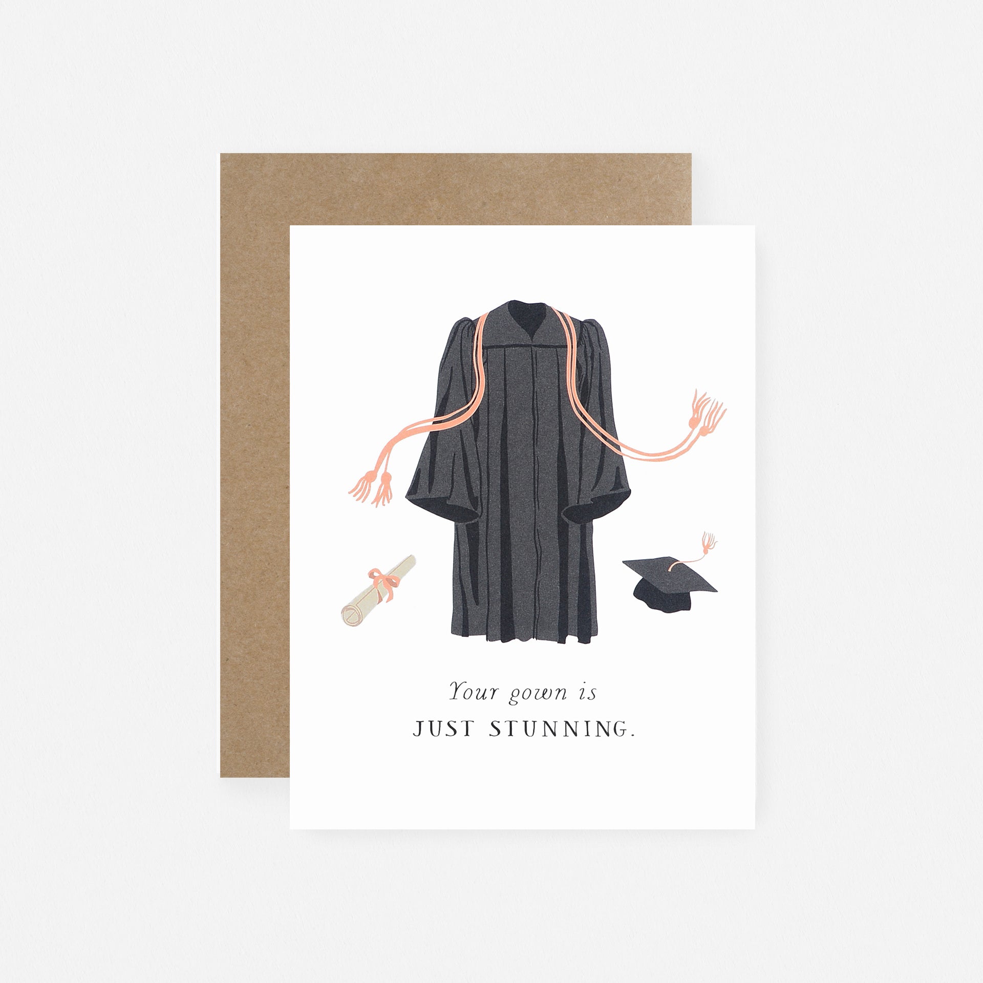Party Of One Paper Stunning Gown Graduation Card 