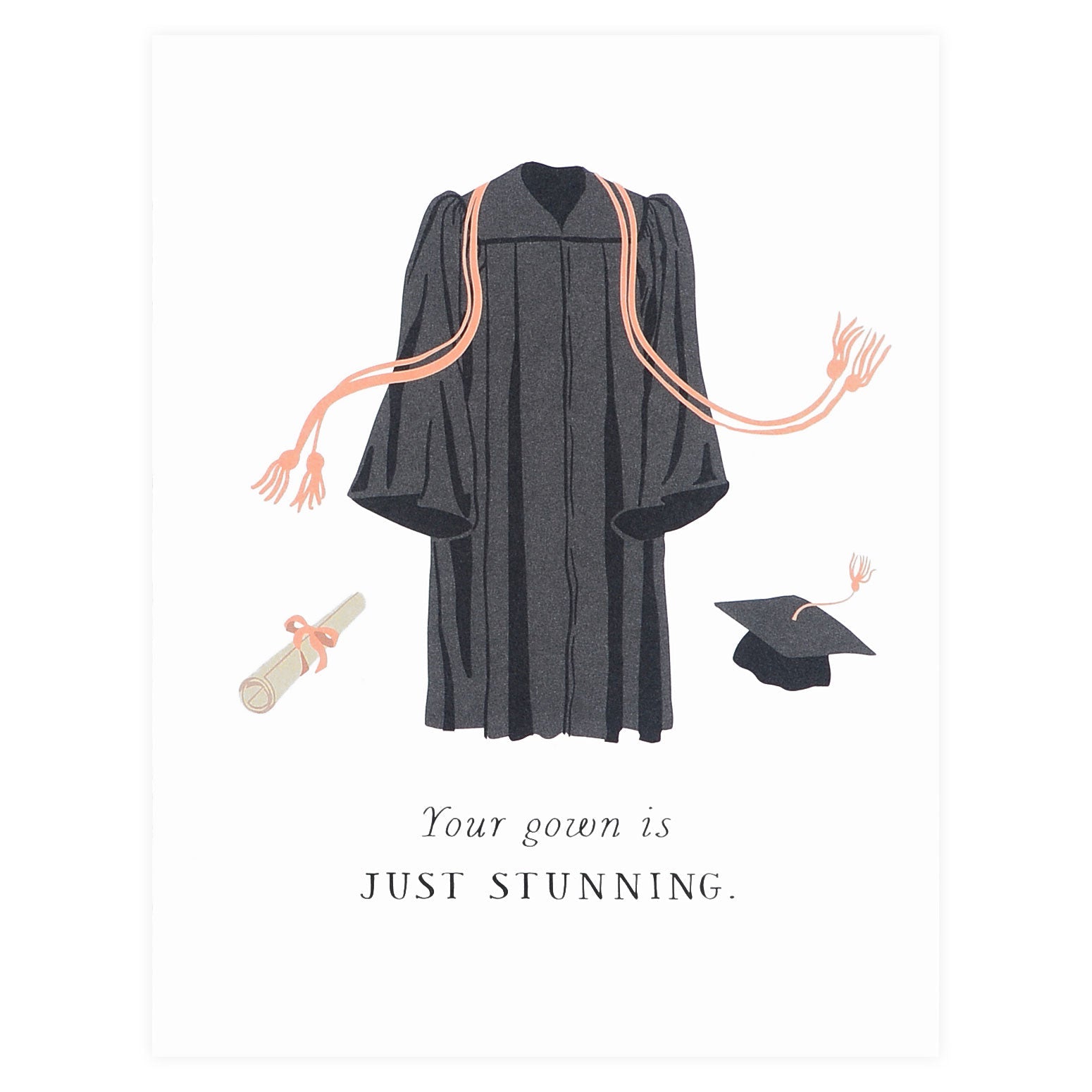 Party Of One Paper Stunning Gown Graduation Card 