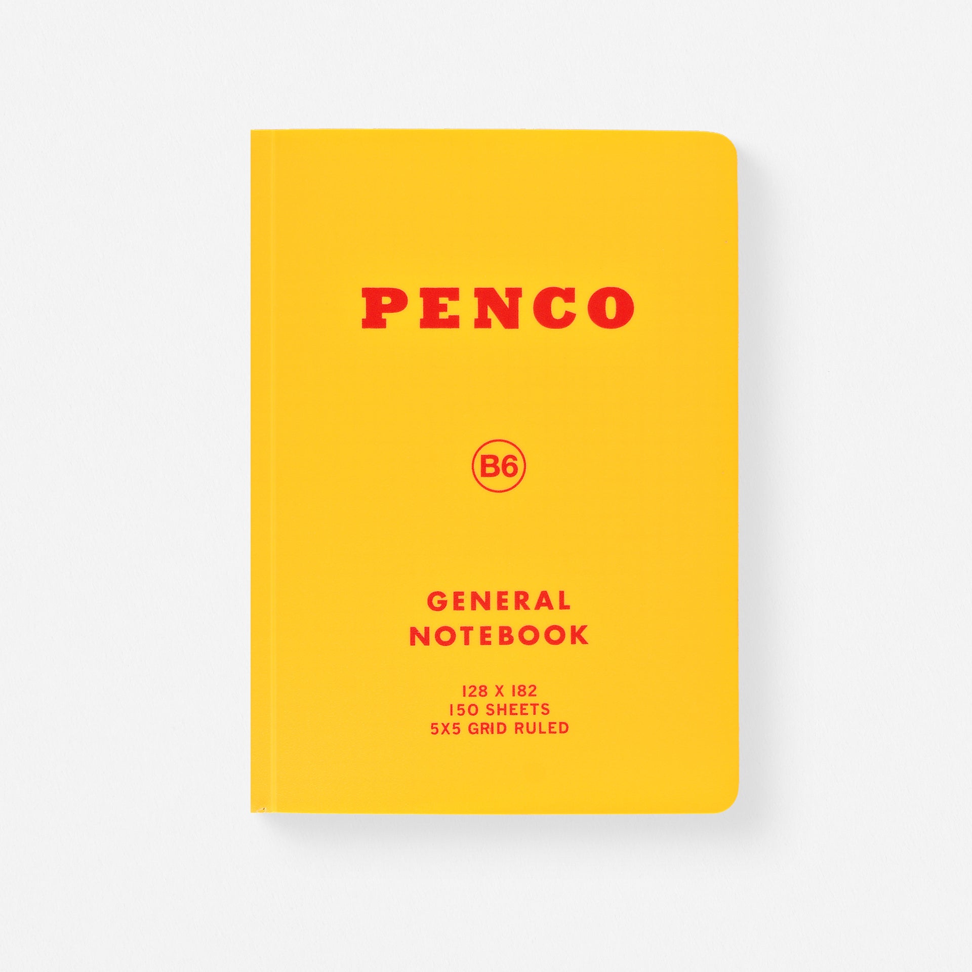 Hightide Hightide Penco General Notebook Grid B6 | 5 Colors Yellow