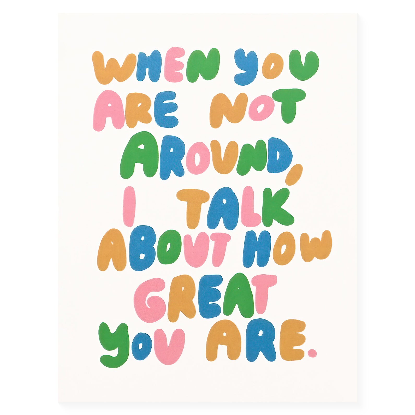 People I've Loved I Talk About You Greeting Card 