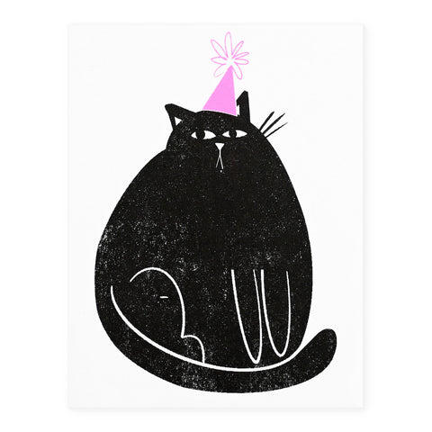 Pier Six Press Party Cat Birthday Card