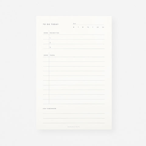Ramona & Ruth To Do Today Notepad