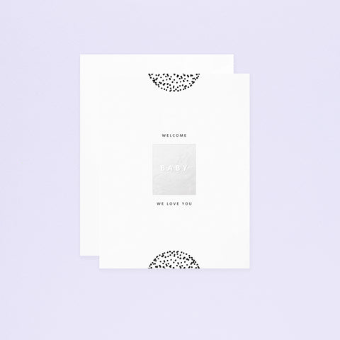 Ramona & Ruth Welcome Baby Block Greeting Card