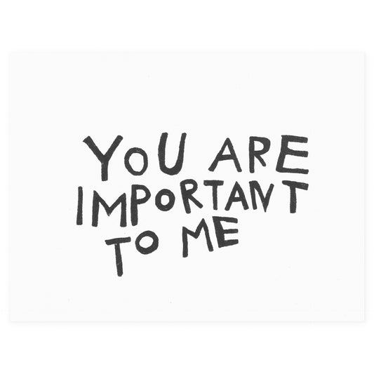 Rani Ban Co You Are Important To Me Greeting Card 