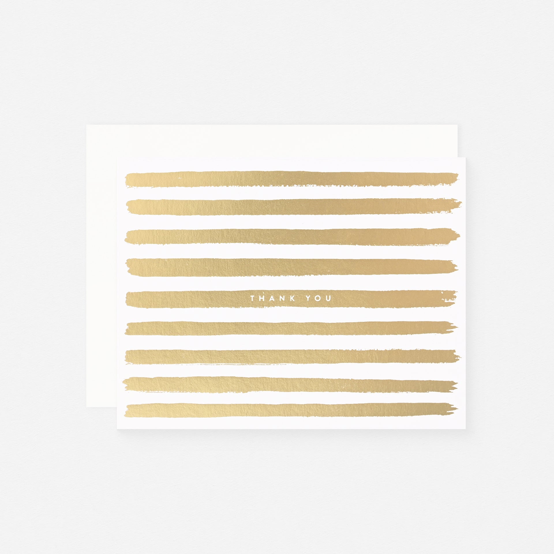 Rifle Paper Co. Gold Painted Stripes Folded Thank You Cards Boxed